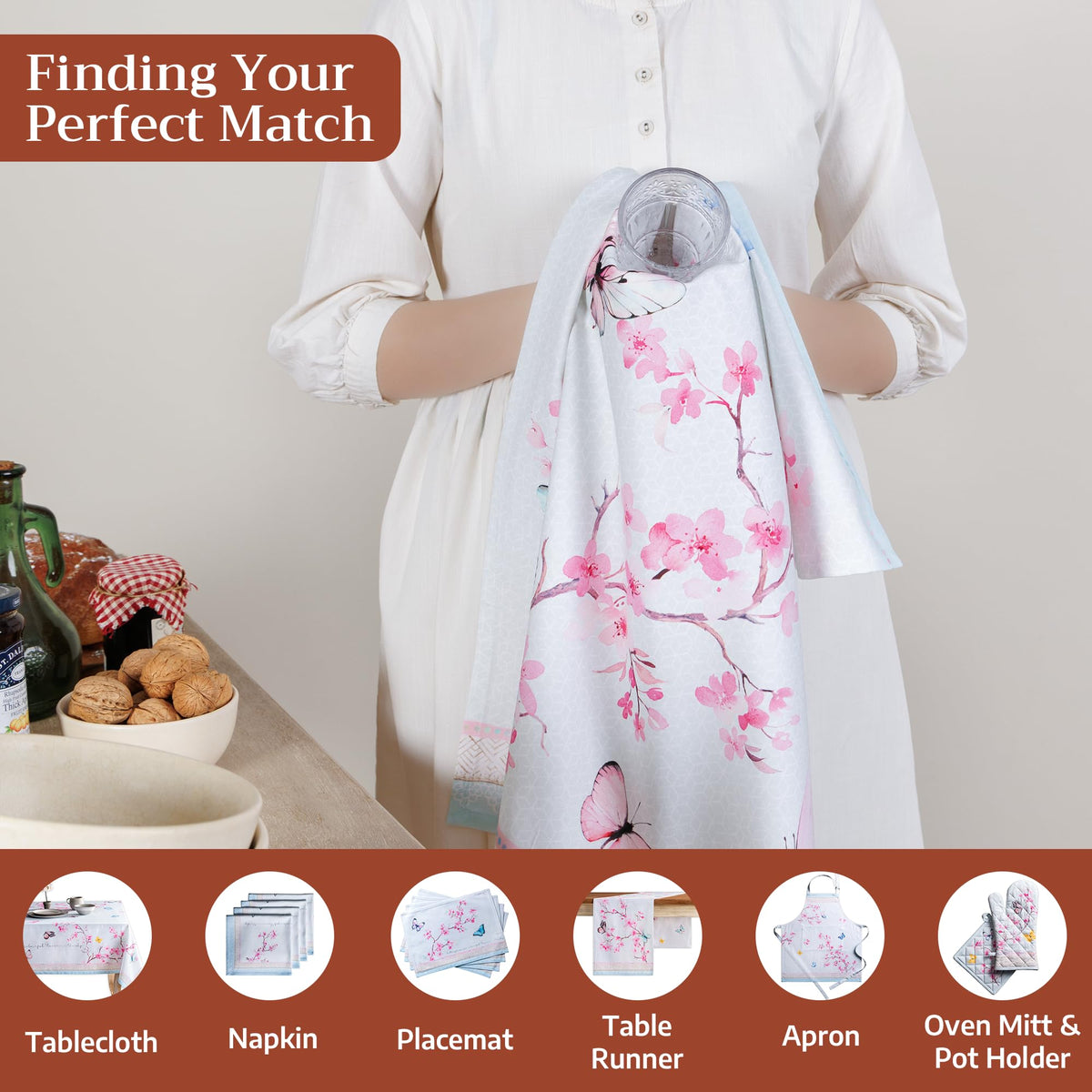 Blossoms in Spring Kitchen Towels