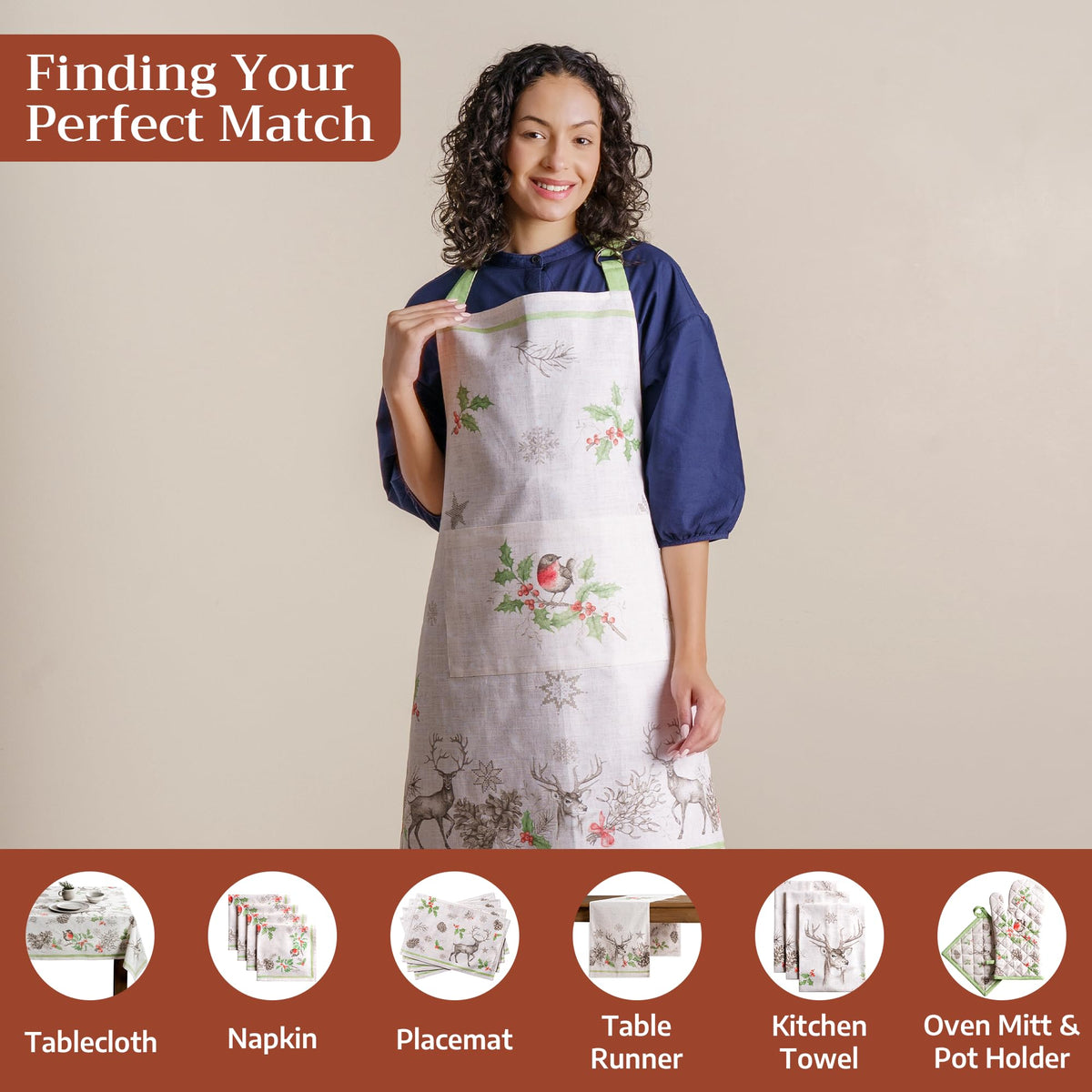 Christmas Dew Apron