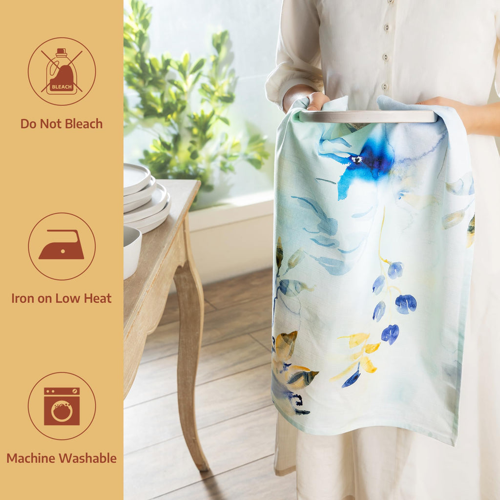 Blue Blossom Kitchen Towels