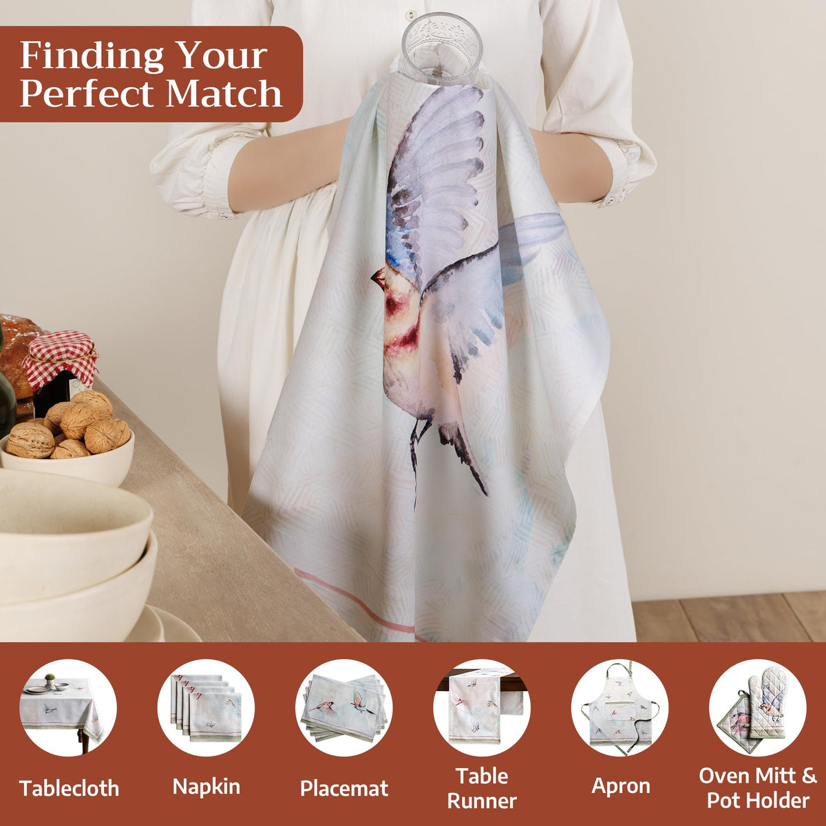 Flying Birds Kitchen Towels