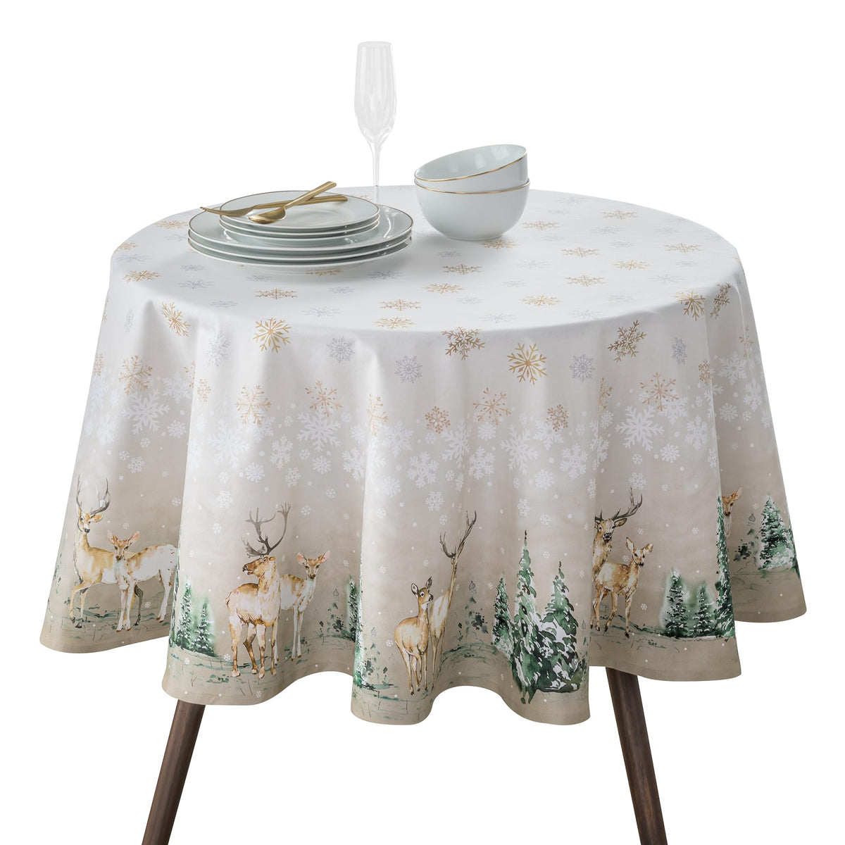 Deer In The Woods Tablecloths