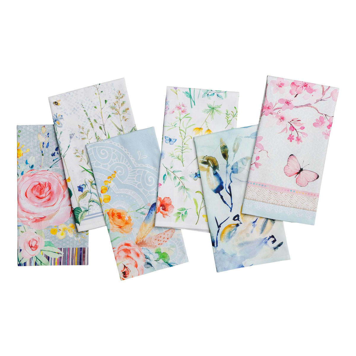 Blue Blossom Kitchen Towels