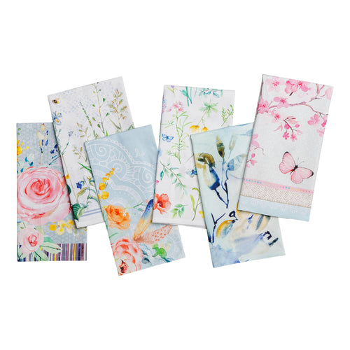 Blue Blossom Kitchen Towels
