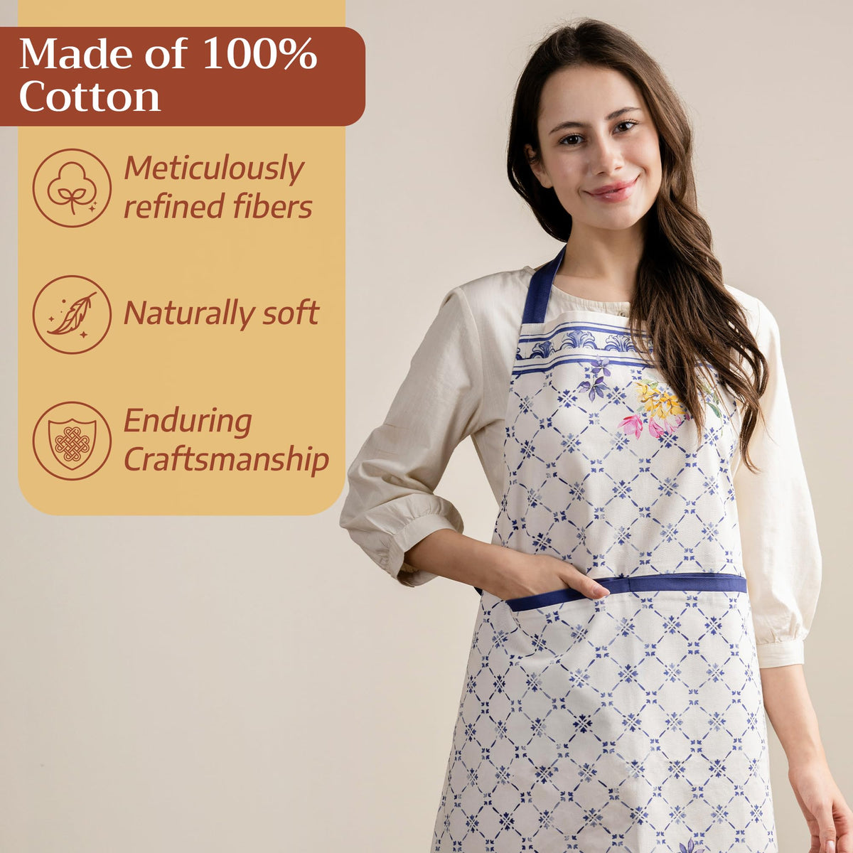 Jardin Bleu Apron