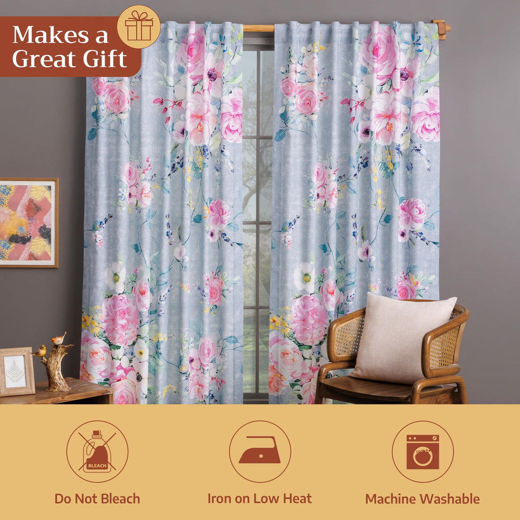 Sweet Rose Lavender Curtains