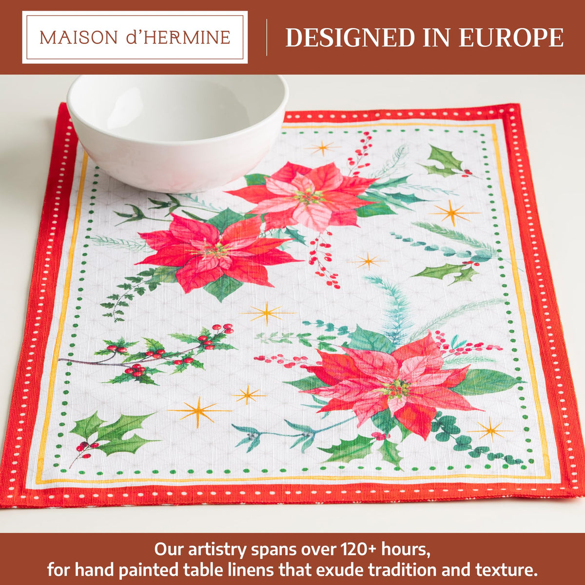 Poinsettia Christmas Placemats