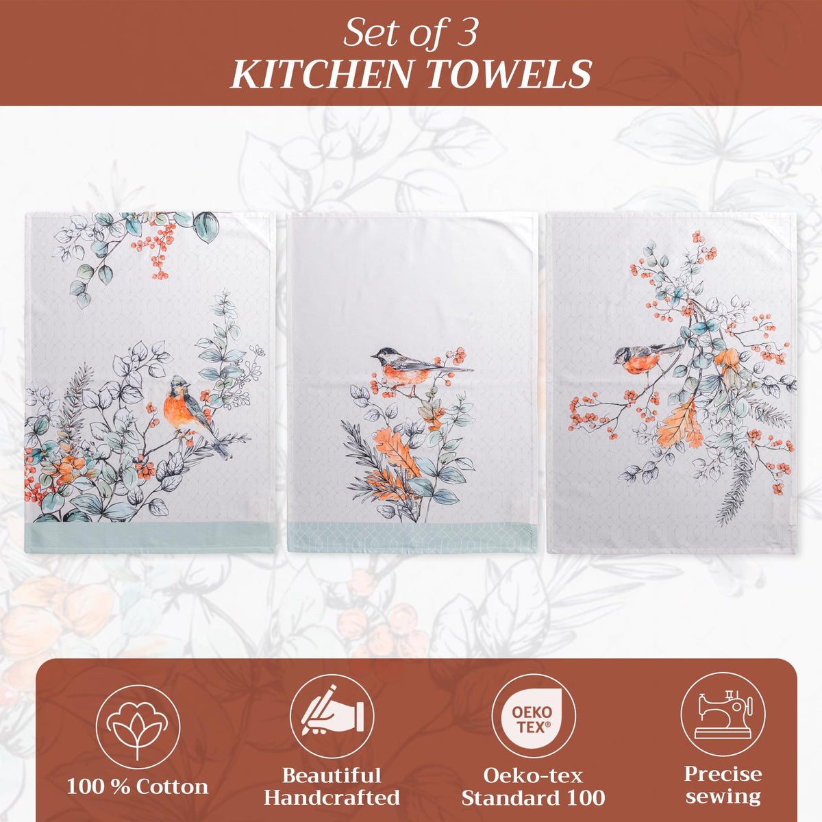 Whitish Shabby Chique Kitchen Towels