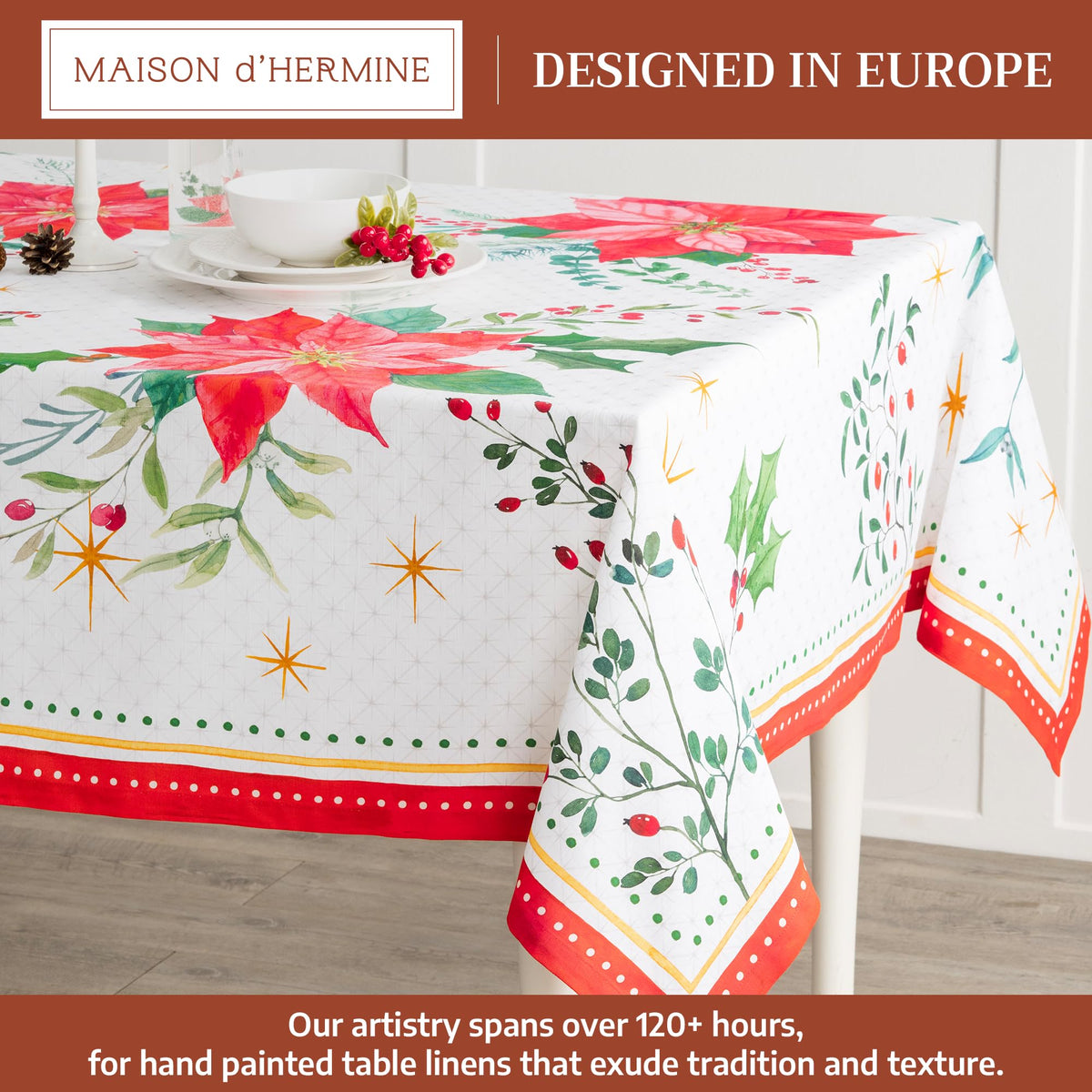 Poinsettia Christmas Tablecloths