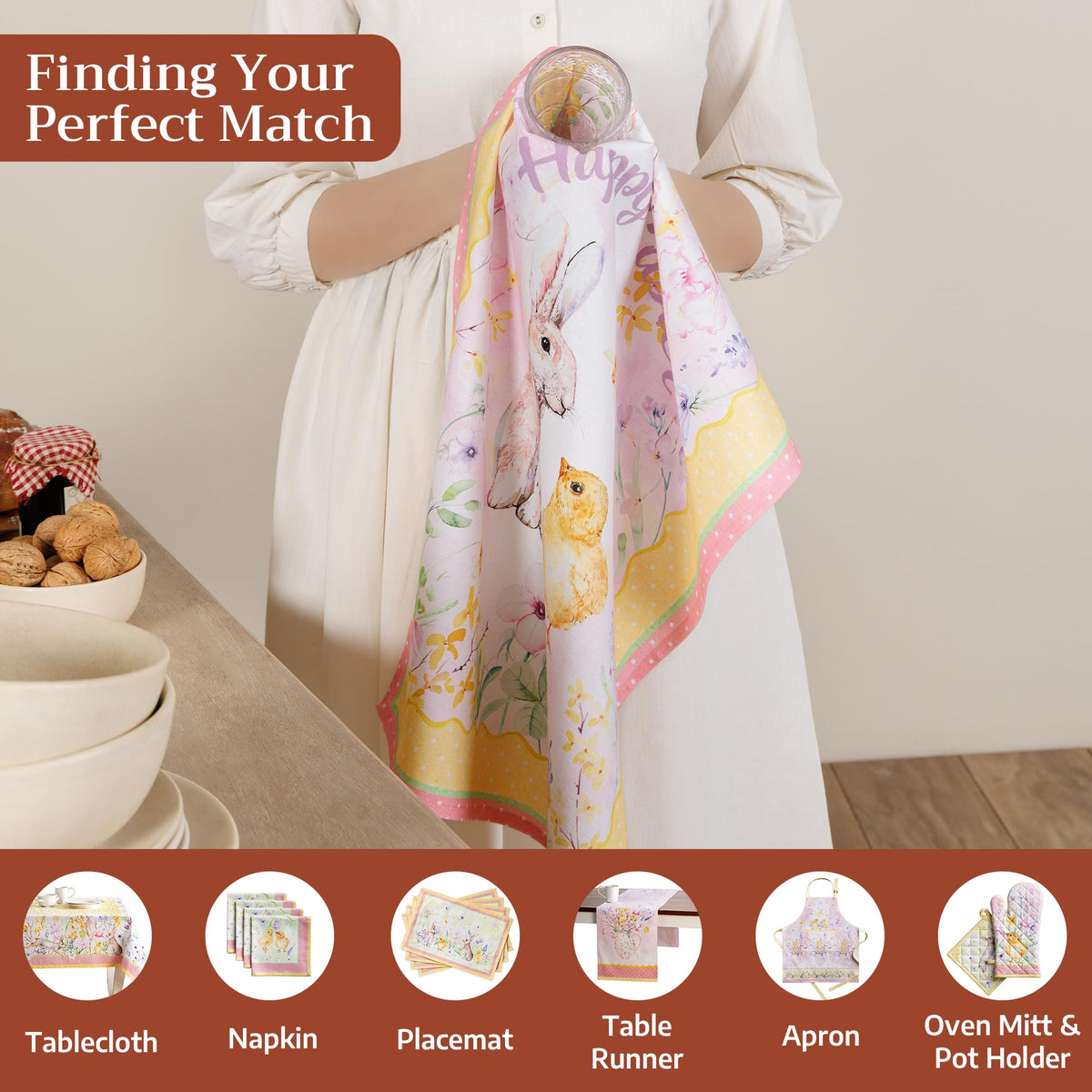 Easter Zest Kitchen Towels