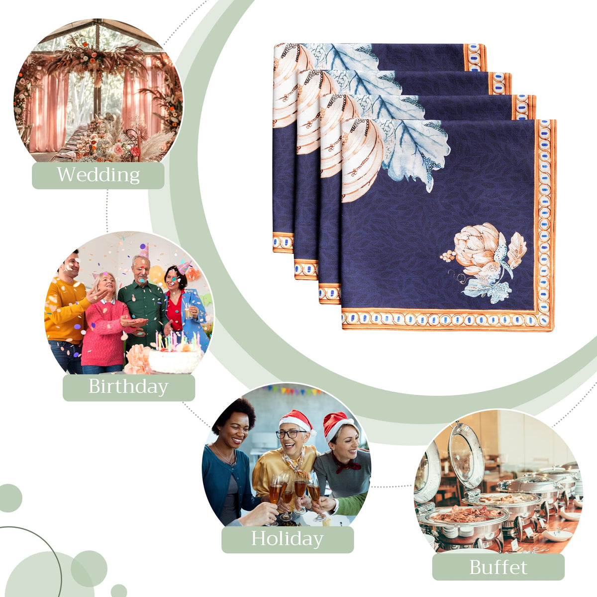Pumpkin Blues Napkins
