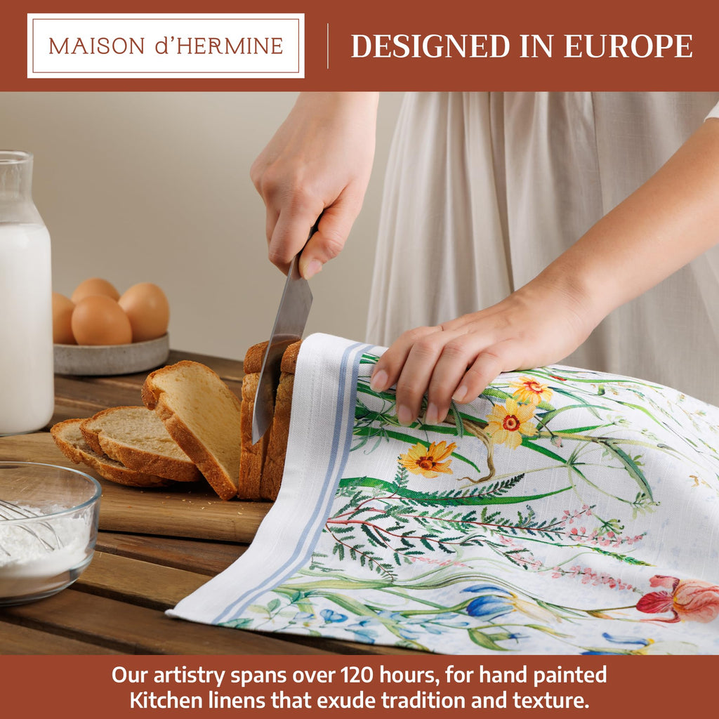 Blue Blossom Kitchen Towels