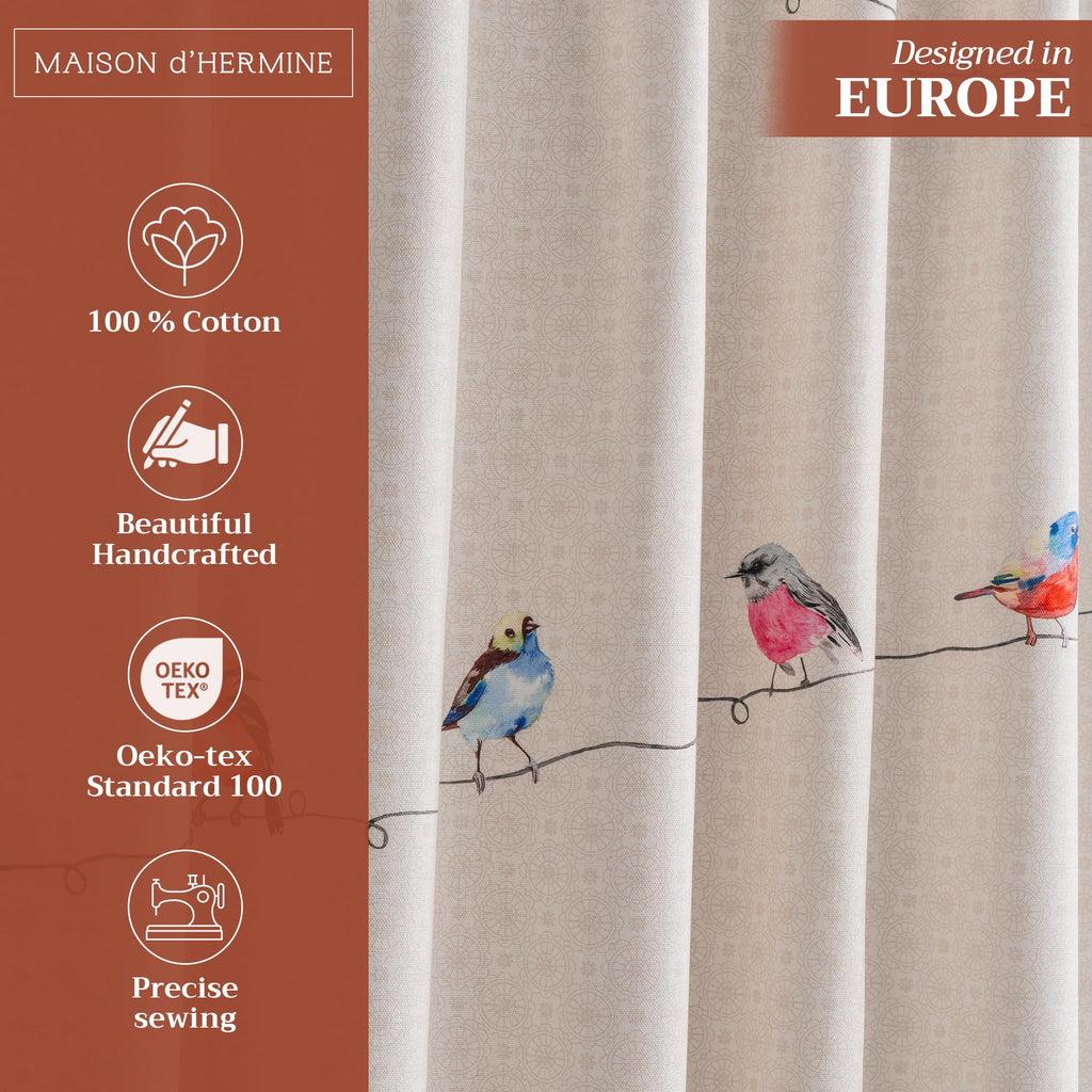 Birdies On Wire Curtains