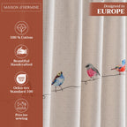Birdies On Wire Curtains