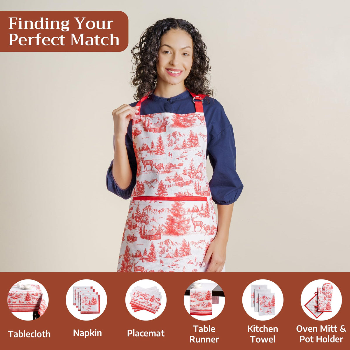 Winter Jouy Apron