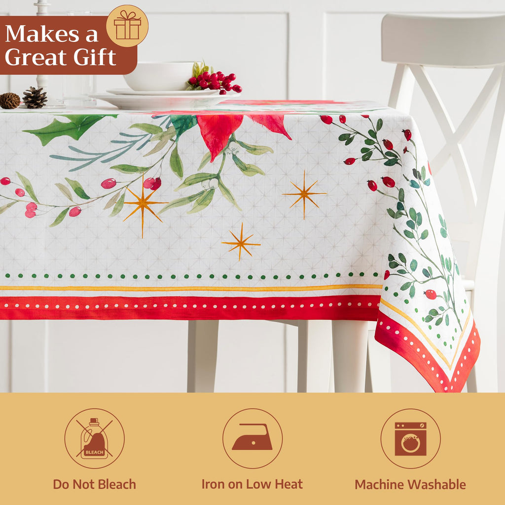 Poinsettia Christmas Tablecloths