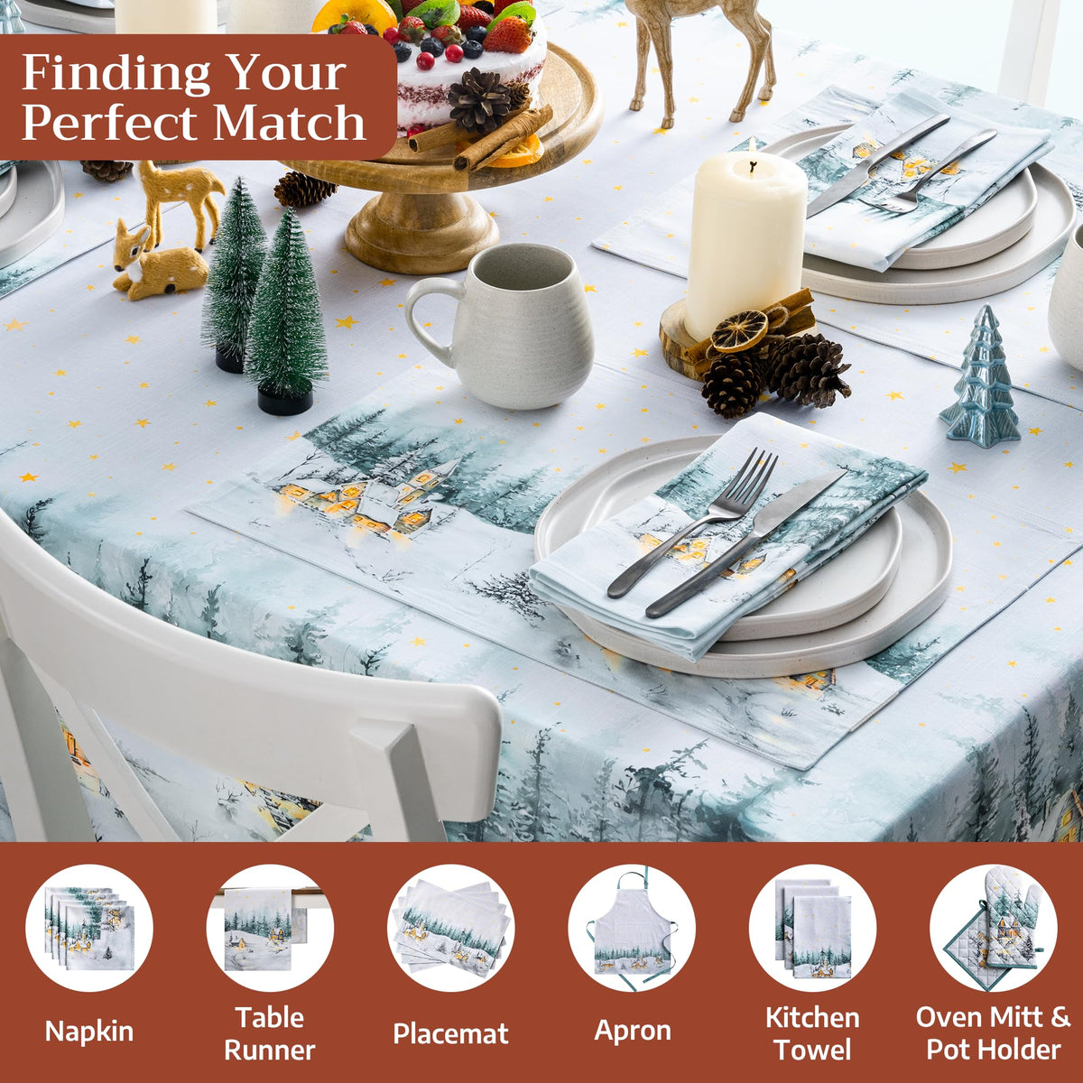 Neige de noel Tablecloths