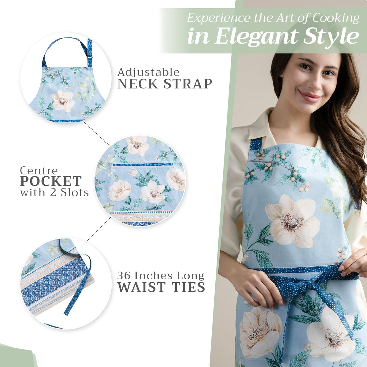Winter Floral Apron