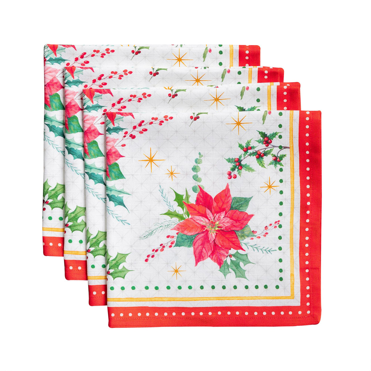Poinsettia Christmas Napkins