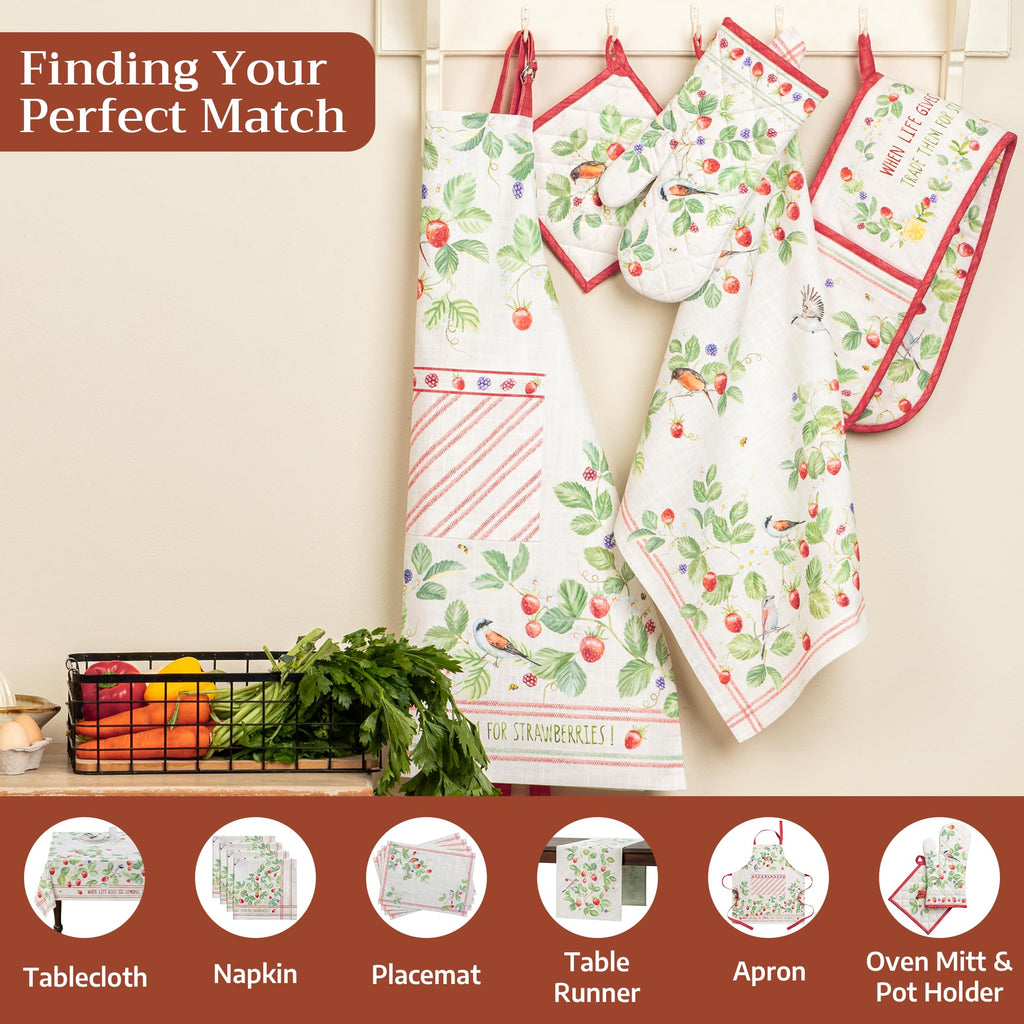 Strawberry days Kitchen Towels