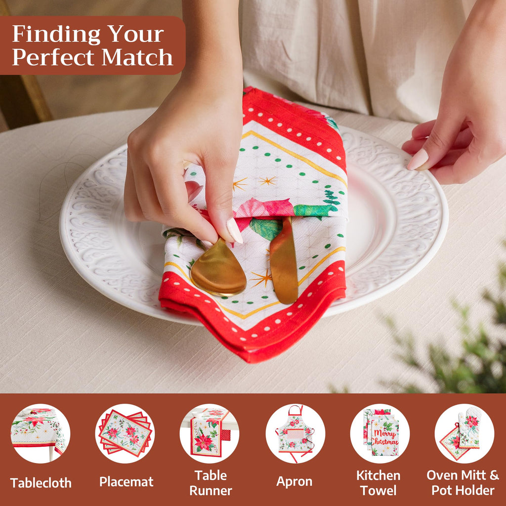 Poinsettia Christmas Napkins