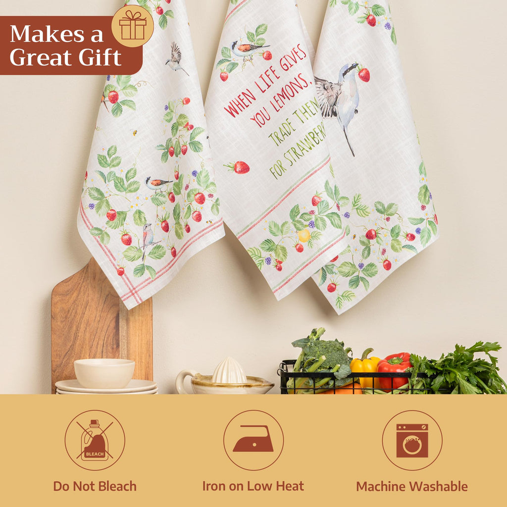 Strawberry days Kitchen Towels
