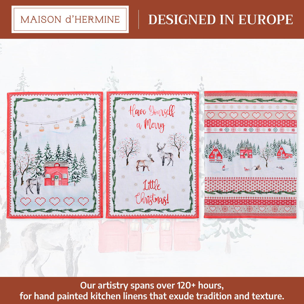 Rural Christmas Kitchen Towels