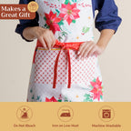 Poinsettia Christmas Apron