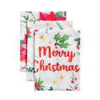 Poinsettia Christmas Kitchen Towels