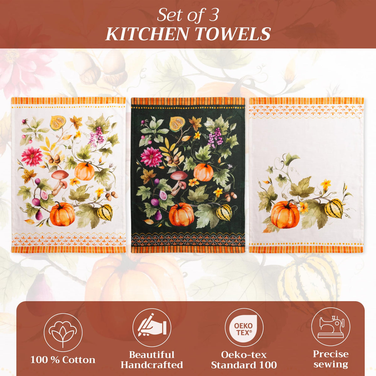 Pumpkin Garden Kitchen Towels