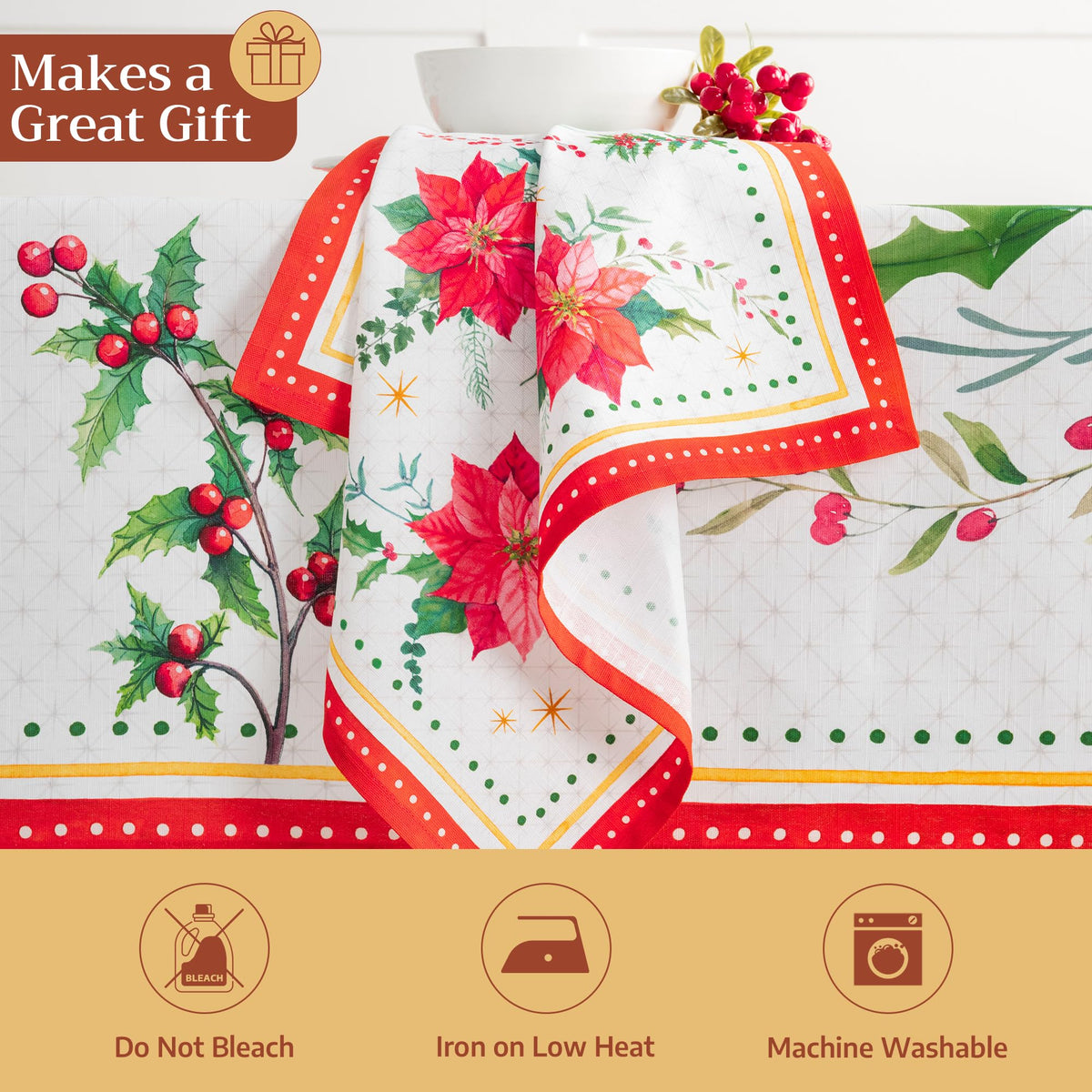 Poinsettia Christmas Napkins