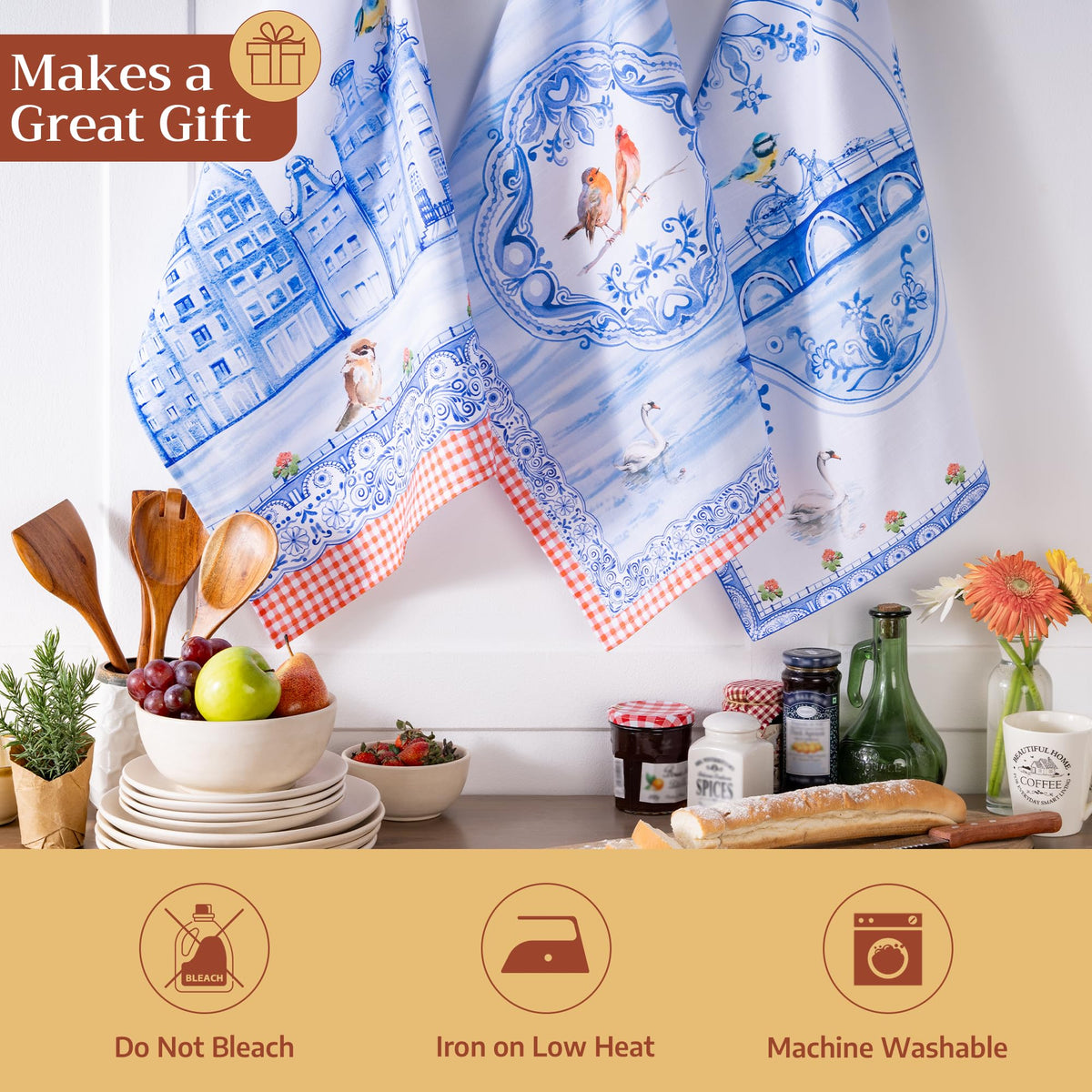 Amsterdam Canals Kitchen Towels