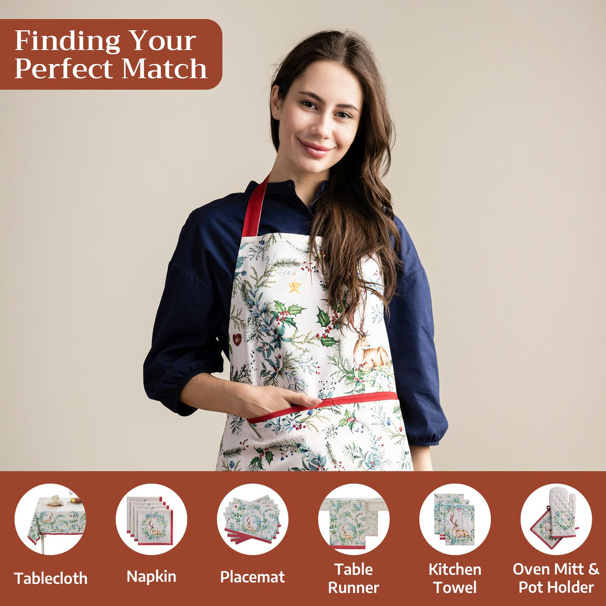 Holly Time Apron