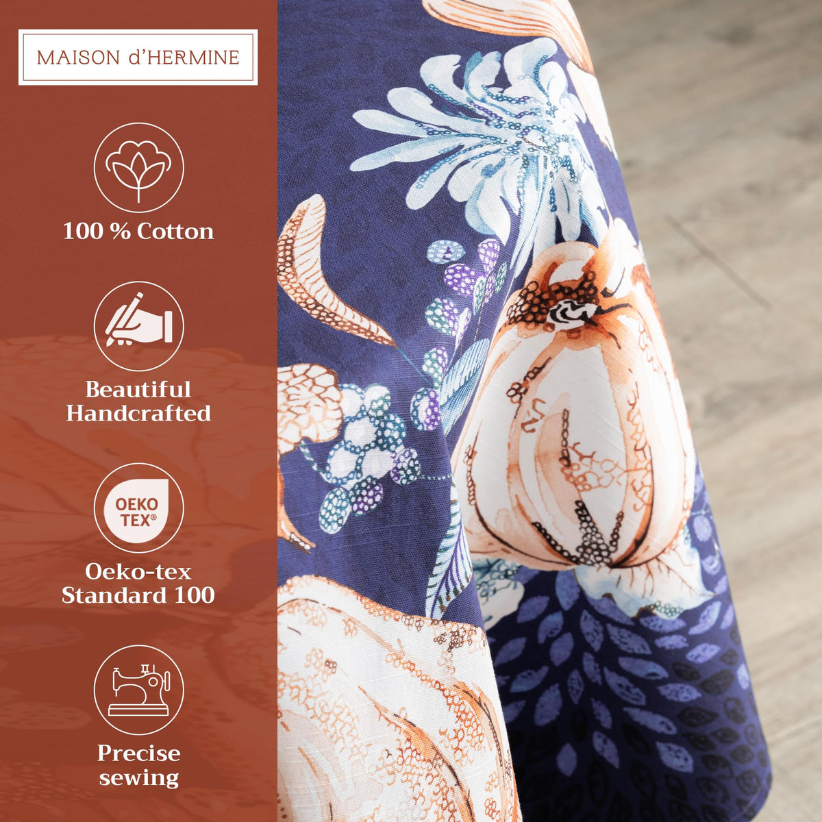 Pumpkin Blues Tablecloths