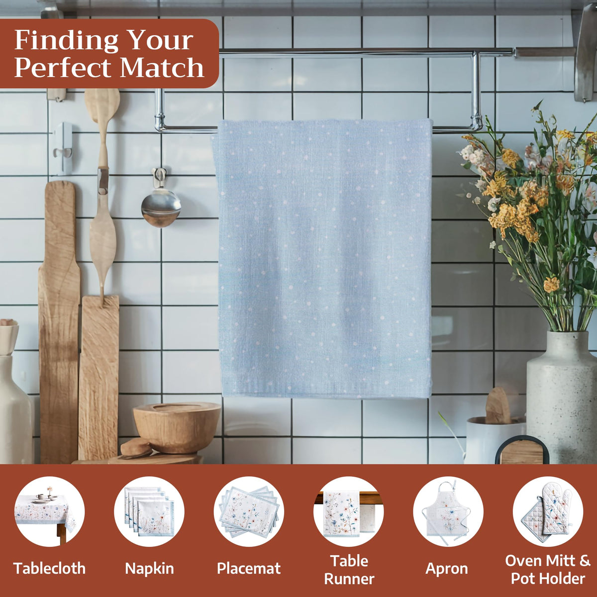 Ice Florals Kitchen Towels