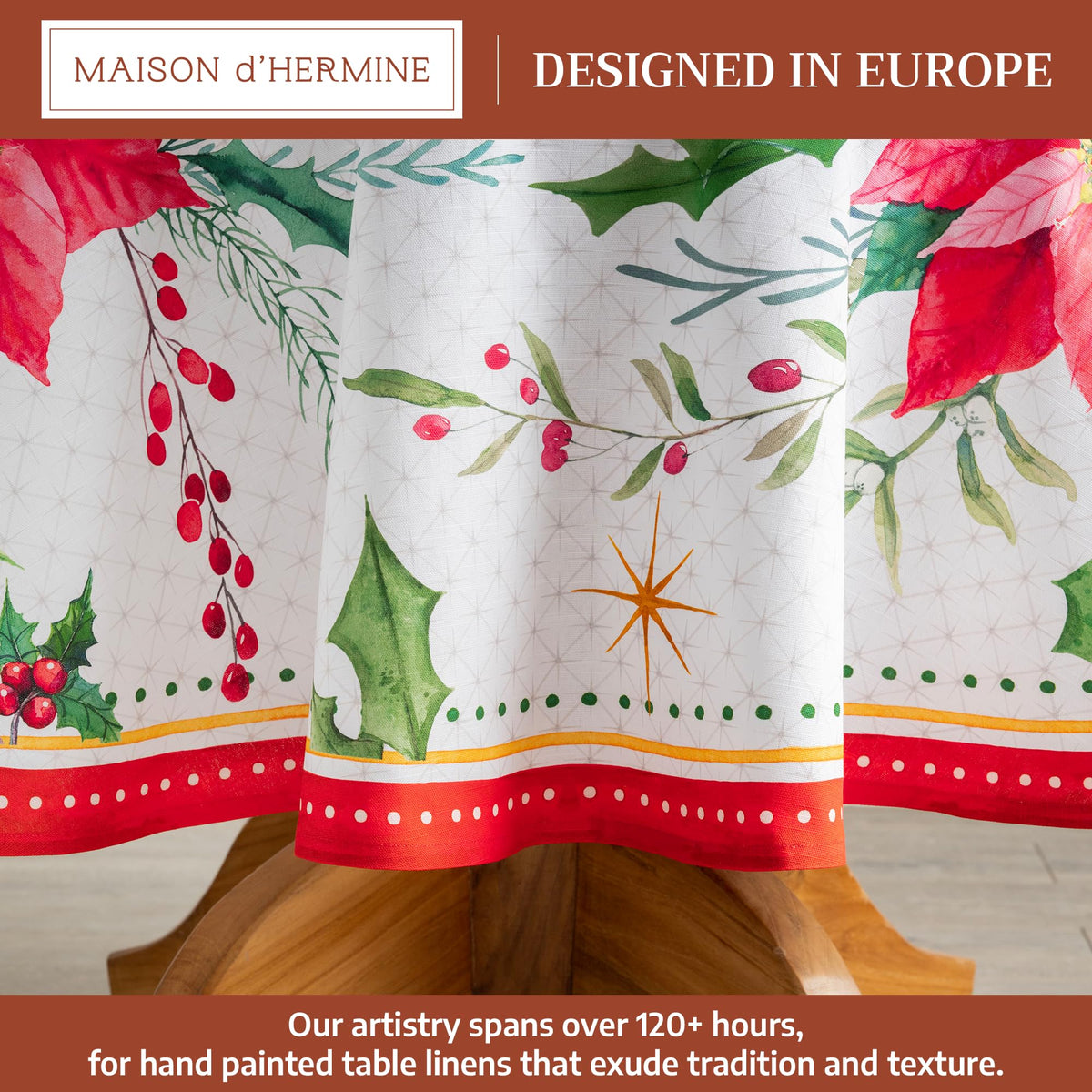 Poinsettia Christmas Tablecloths