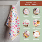 Happy Florals Kitchen Towels