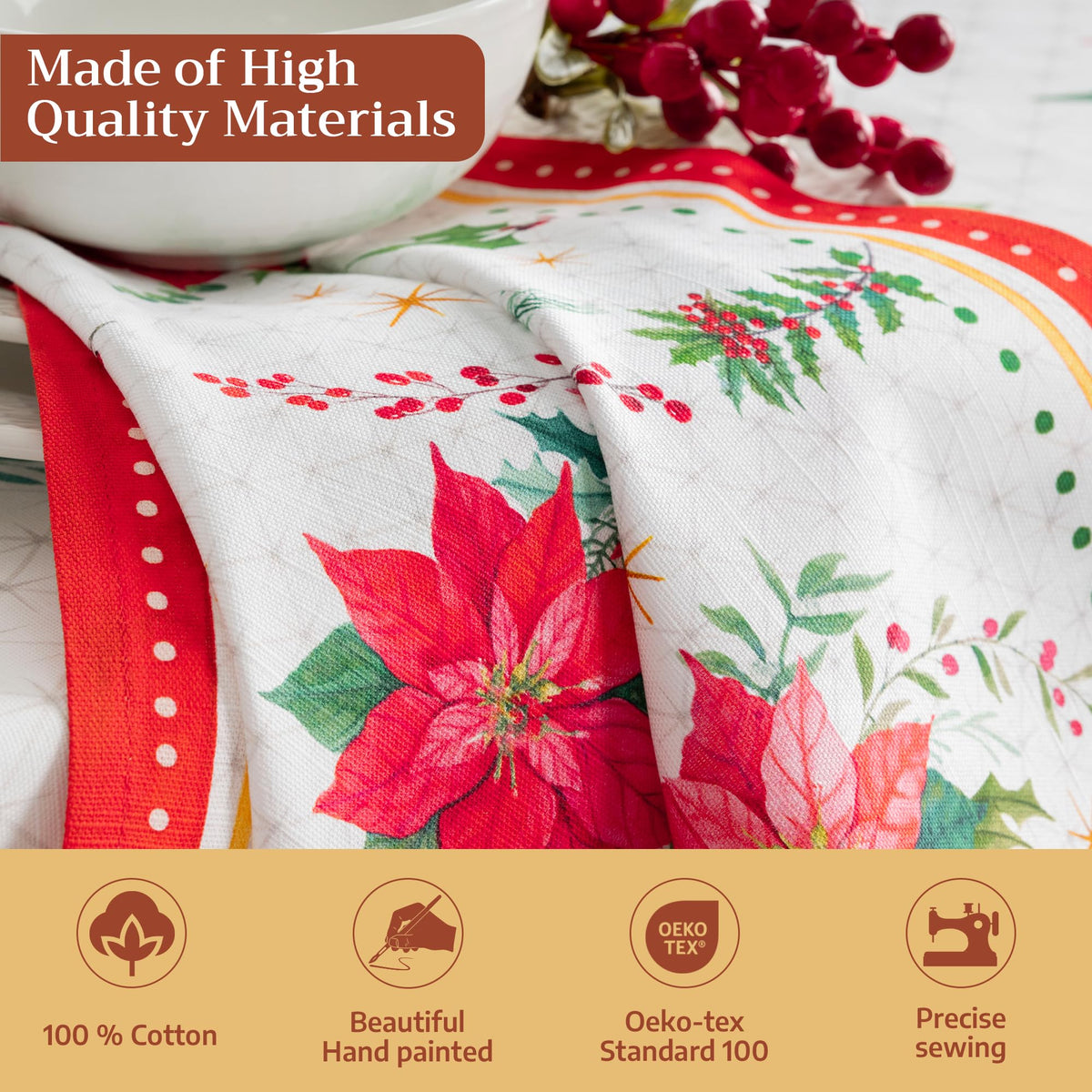 Poinsettia Christmas Napkins