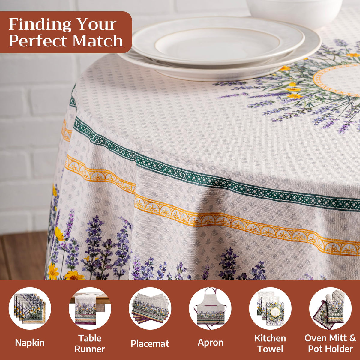 Fanny Lavender Tablecloths