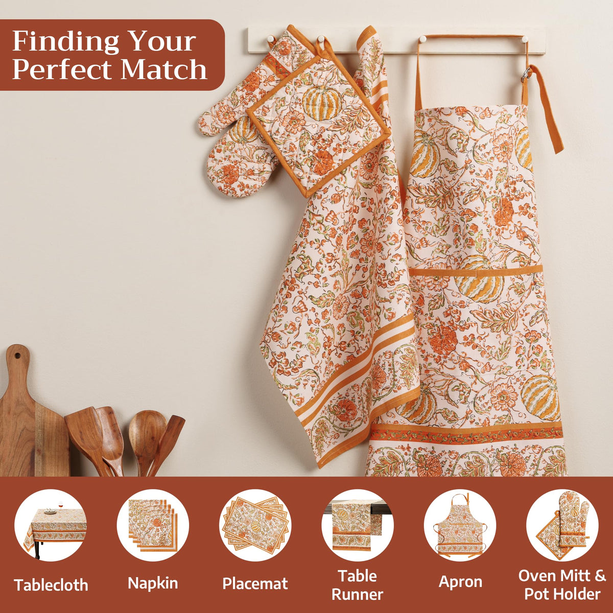 Pumpkin Spice Kitchen Towels