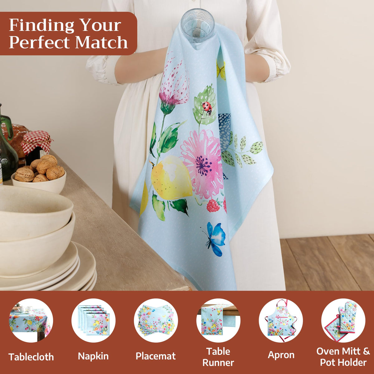 Jardin D'Ete Kitchen Towels