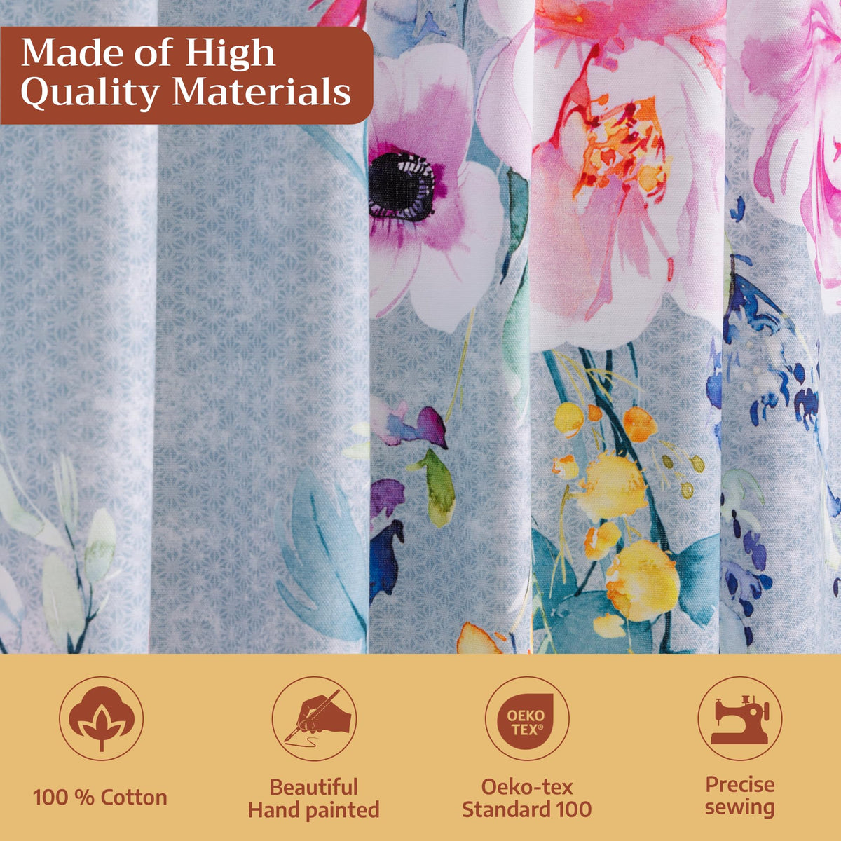 Sweet Rose Lavender Curtains