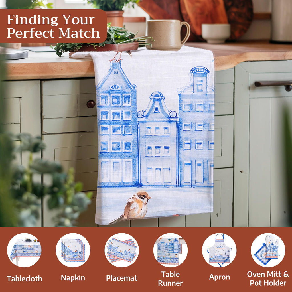 Amsterdam Canals Kitchen Towels