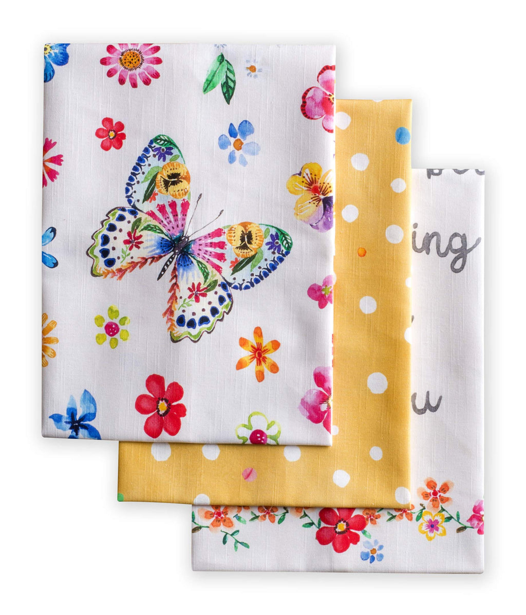 Happy Florals Kitchen Towels