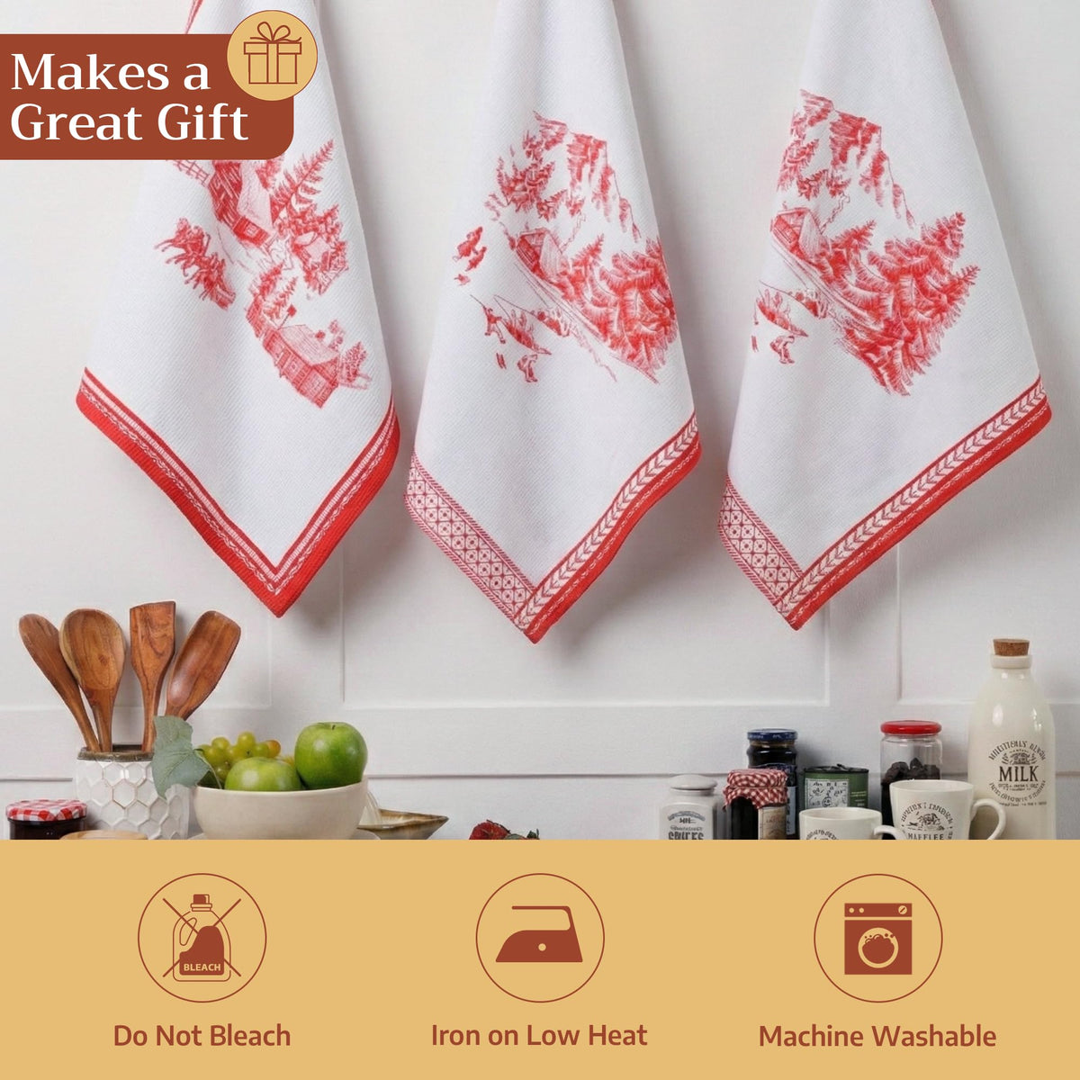 Winter Jouy Kitchen Towels