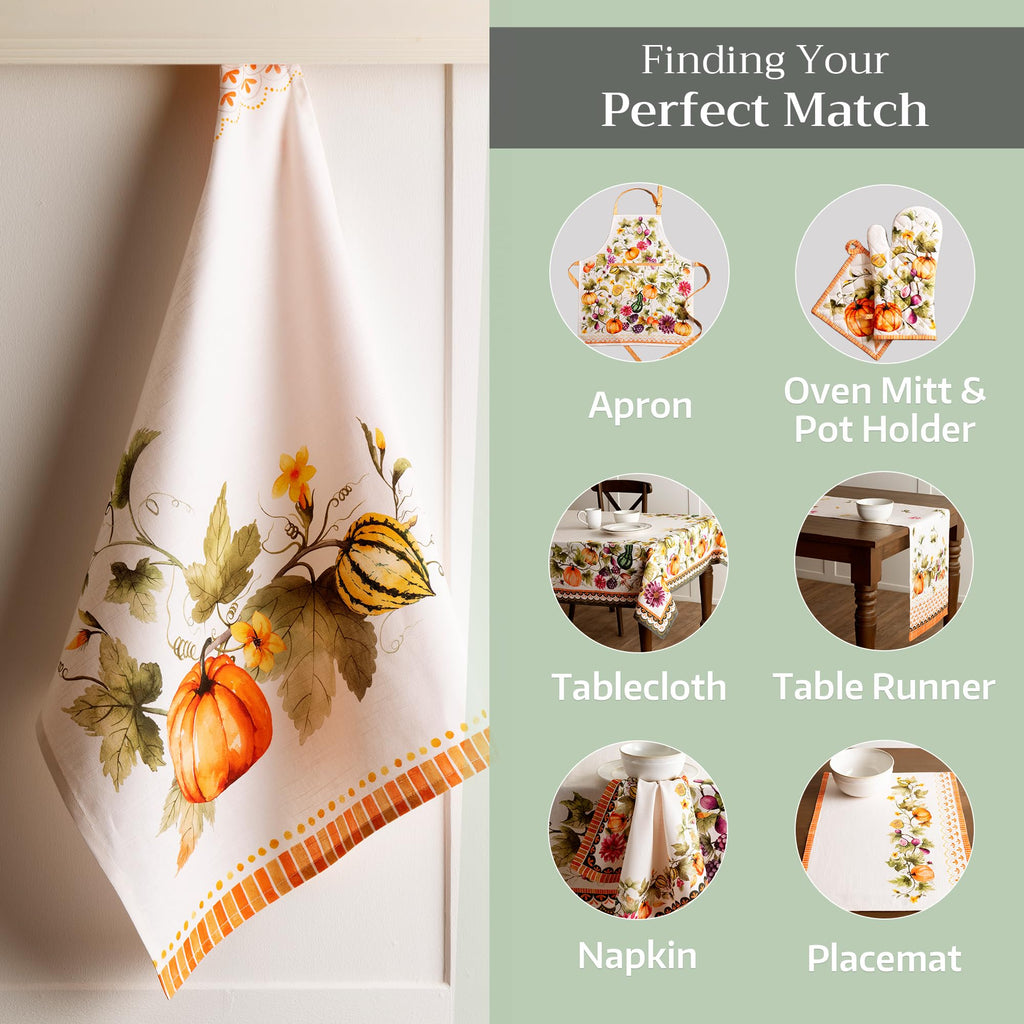 Pumpkin Garden Kitchen Towels