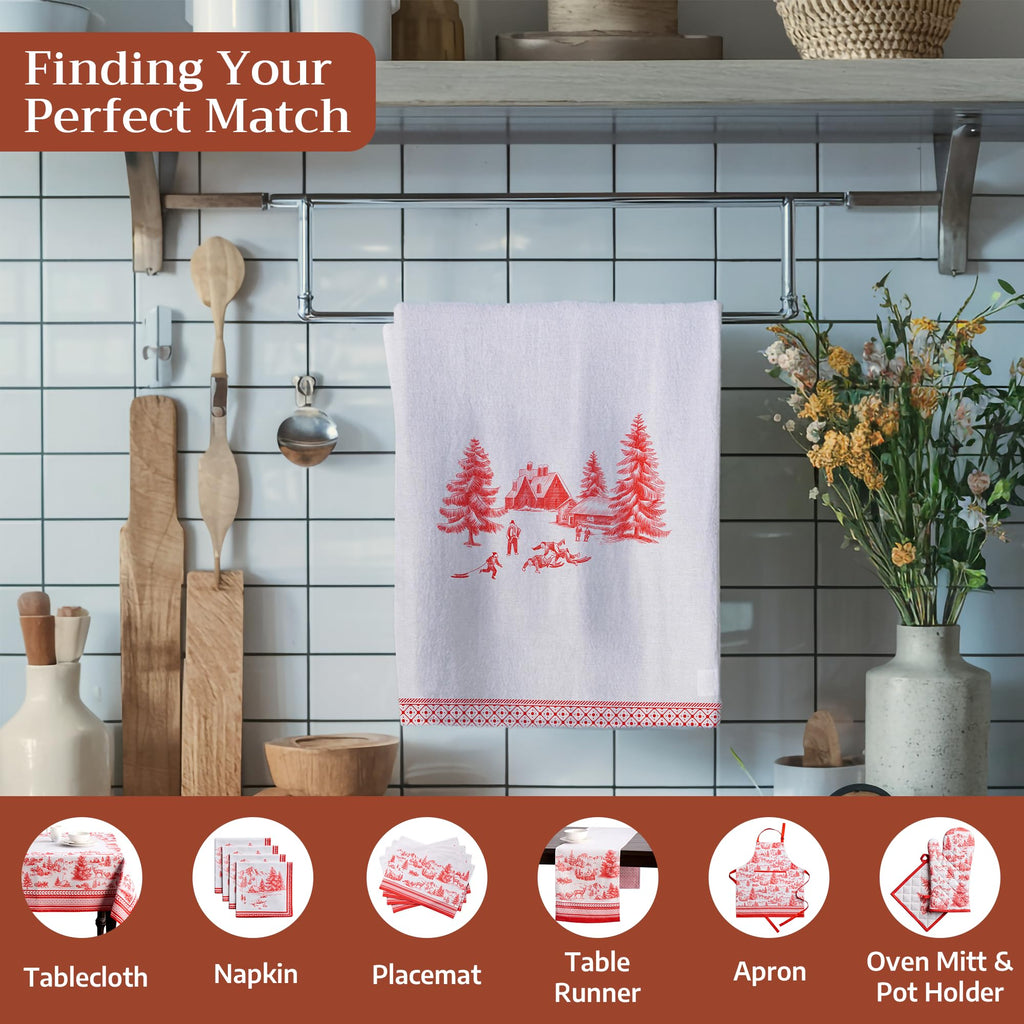 Winter Jouy Kitchen Towels