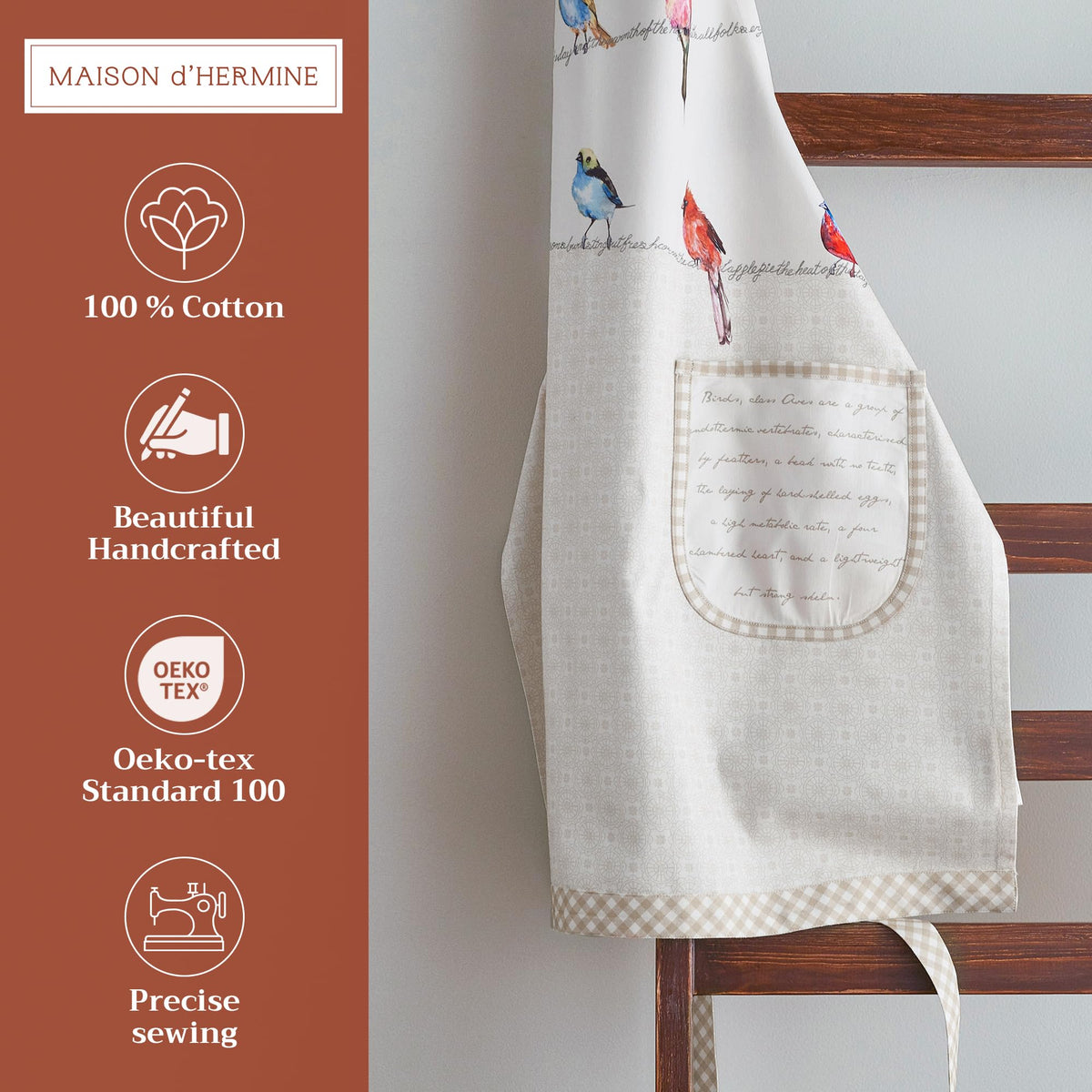 Birdies on Wire Apron
