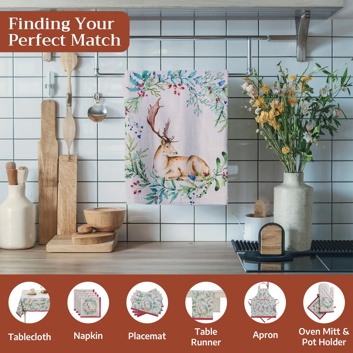 Holly Time Kitchen Towels