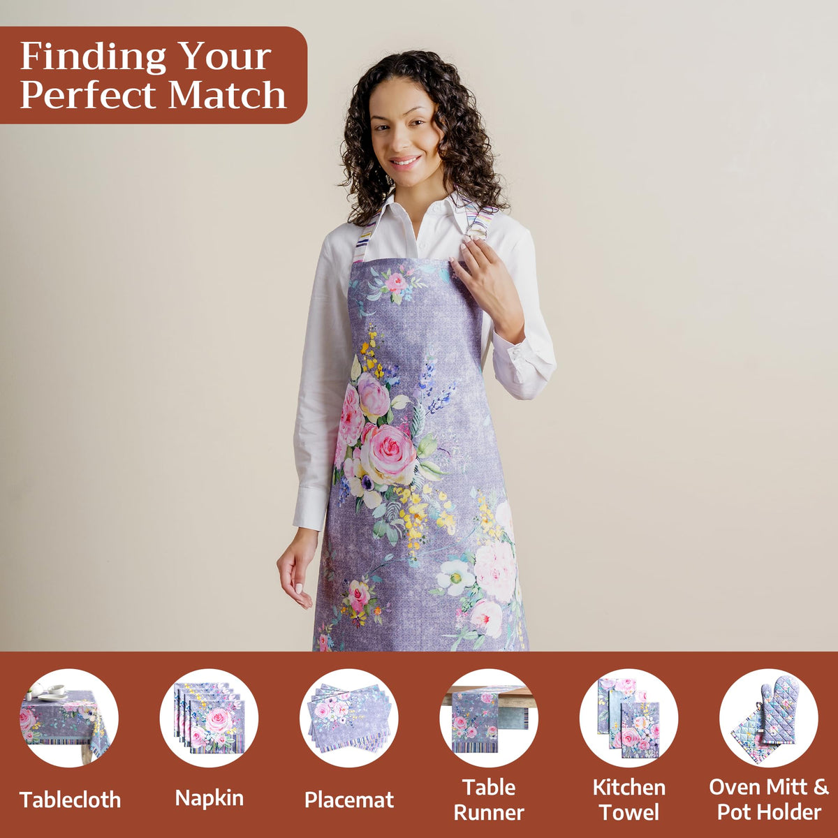 Sweet Rose Lavender Aprons