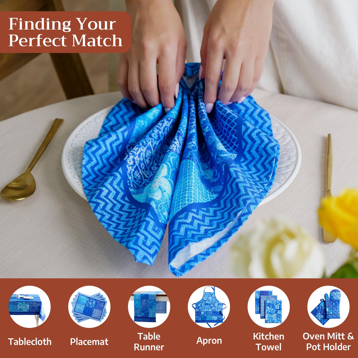 Indigo Love Napkins